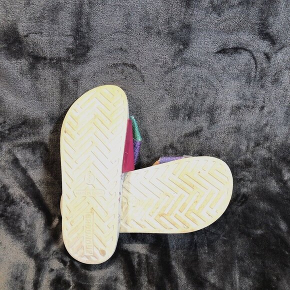 JoJo Shoes Sequence Slides Size 2-3 Youth Rainbow Pink Sandles - Picture 4 of 4